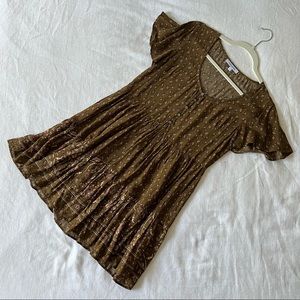 Red Dress - Growing Trend Olive And Blush Floral Print Dress